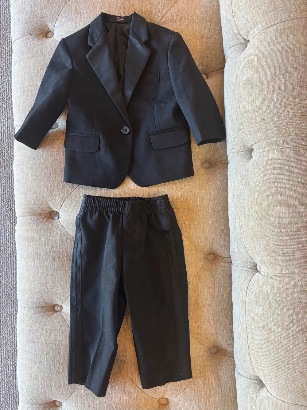 Baby Tuxedo by Nautical for weddings Sz 12 mo. Jacket & Pants Set black PERFECT!
